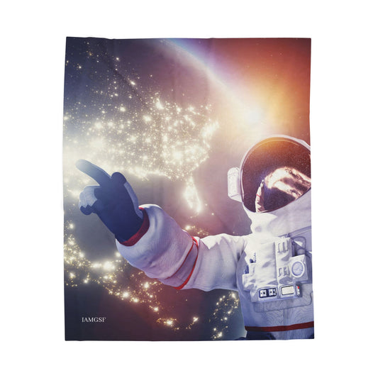 Astronaut Floating in the Cosmos - Galactic Outer Space Blanket