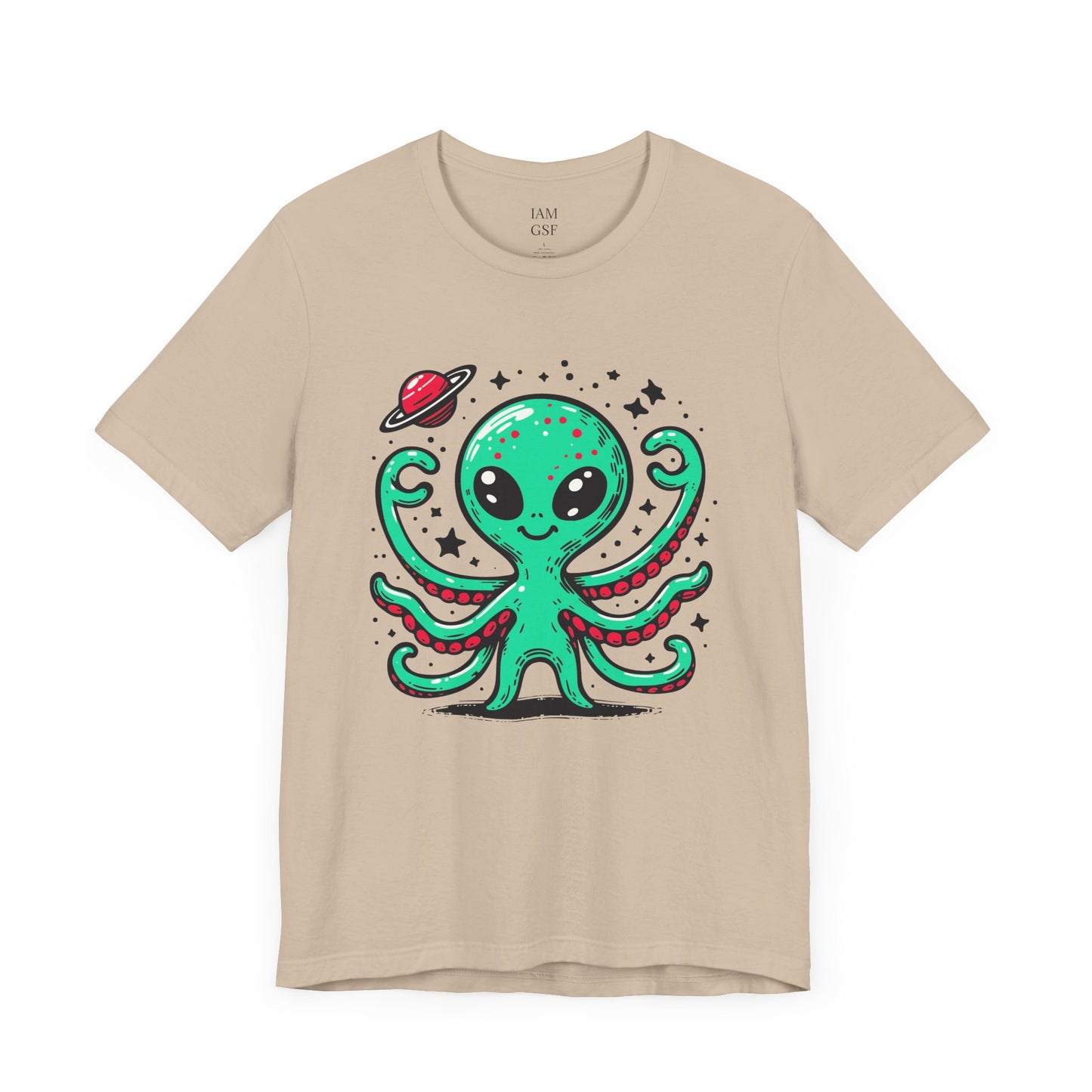 Cute Alien Companion - Multi-Colors Unisex T-Shirt