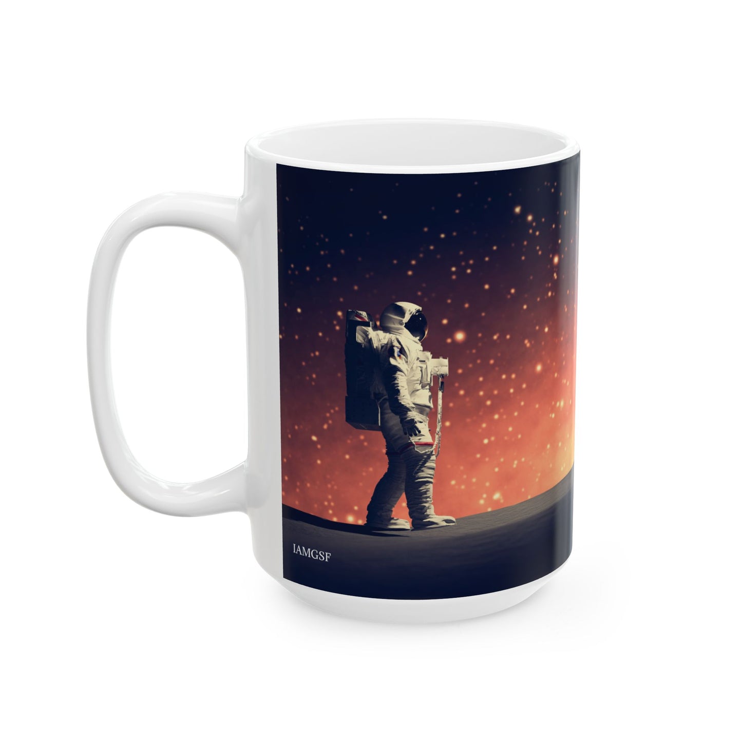 Astronaut Walking - "Not From Here" - Ceramic Mug, (11oz, 15oz)