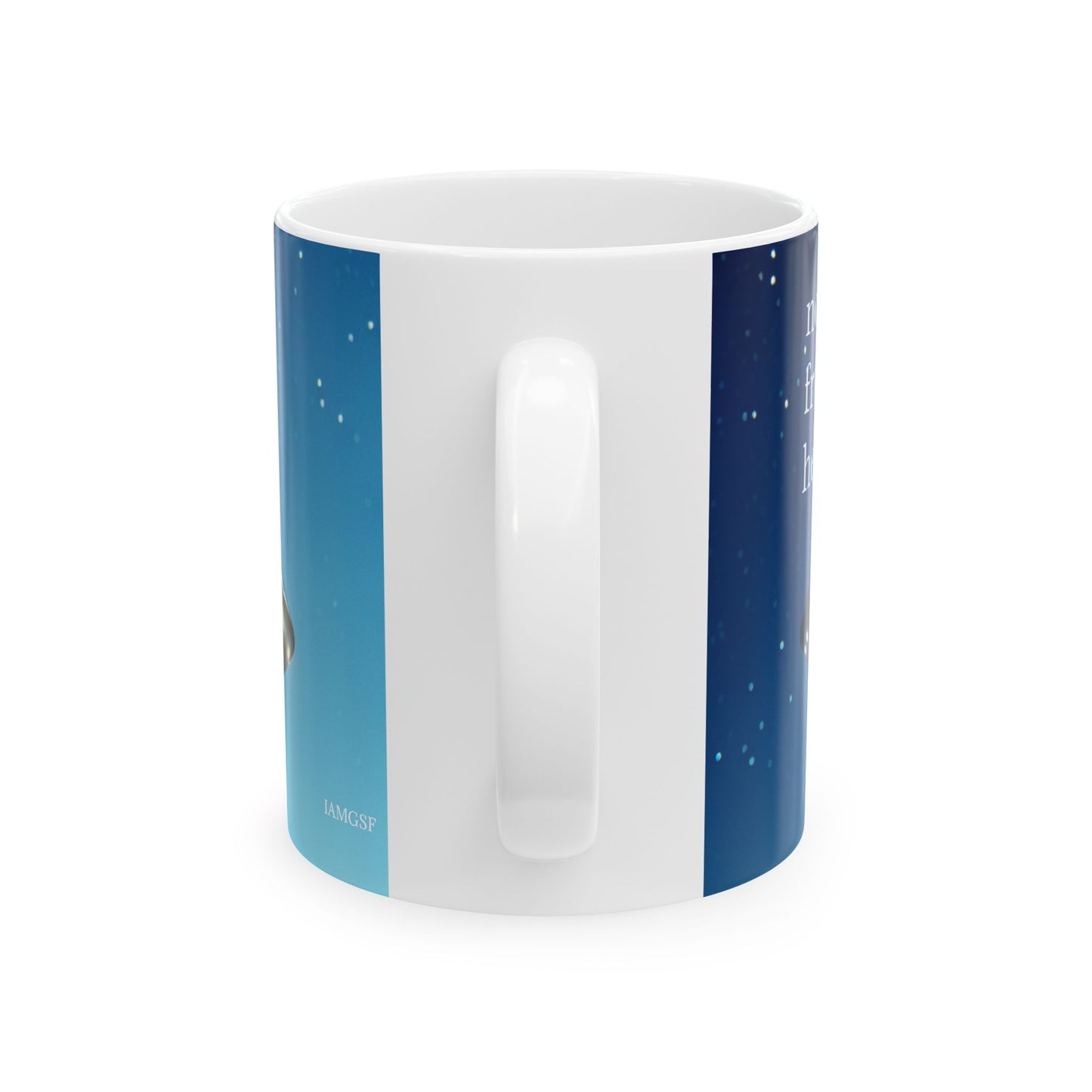 "Not From Here" UFO - Ceramic Mug, (11oz, 15oz)