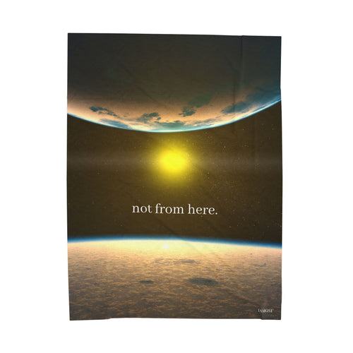 "Not From Here" Sun, Moon & Earth - Galactic Outer Space Blanket