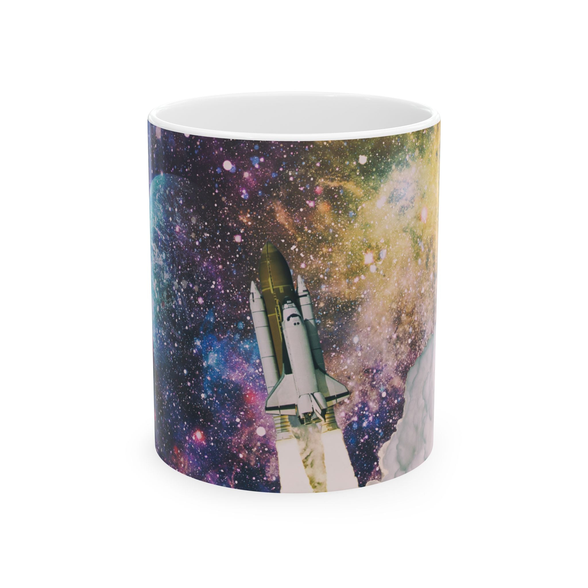 Psychedelic Rocket - "Not From Here" - Ceramic Mug, (11oz, 15oz)
