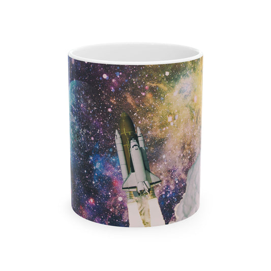 Psychedelic Rocket - "Not From Here" - Ceramic Mug, (11oz, 15oz)