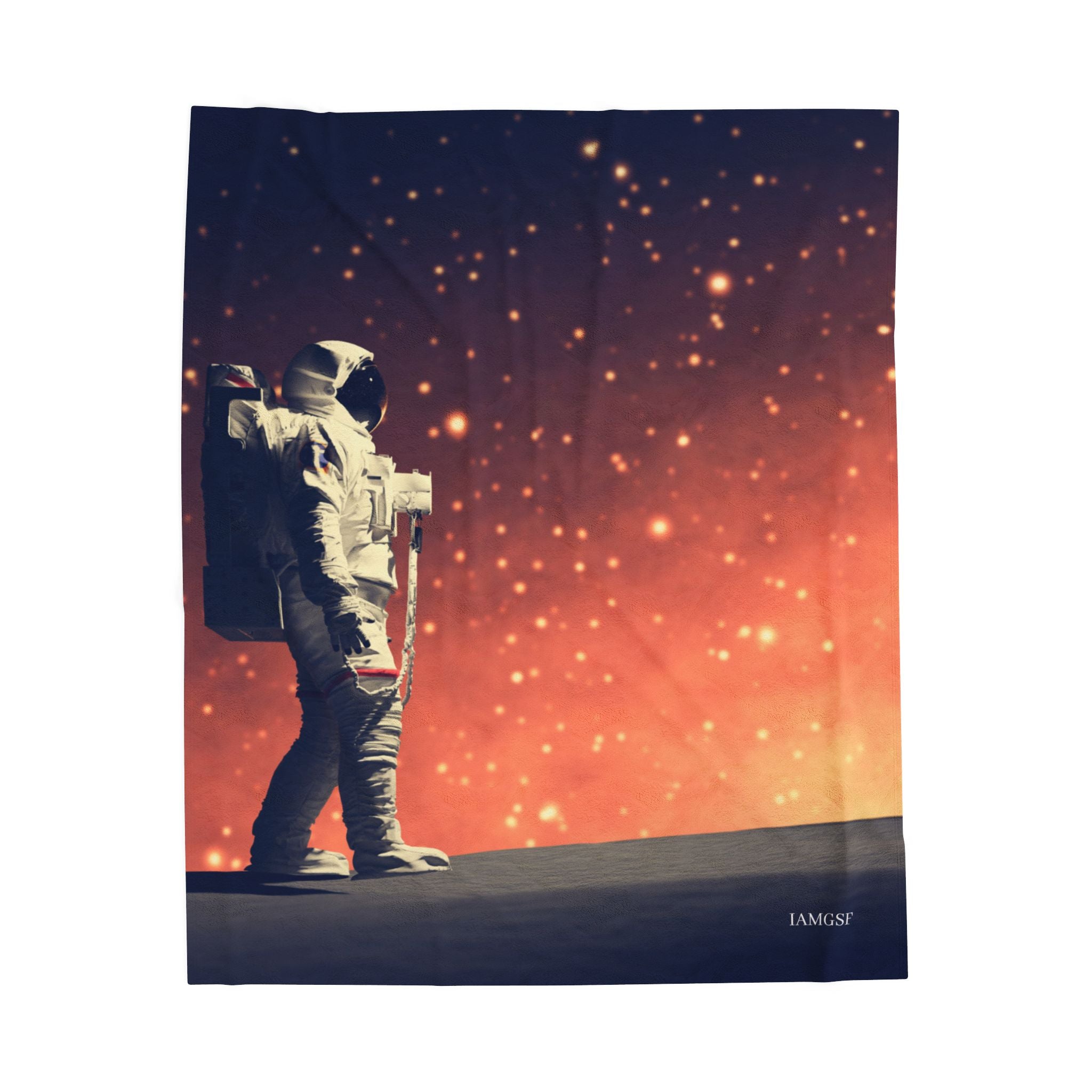 Solitary Explorer Astronaut - Galactic Outer Space Blanket