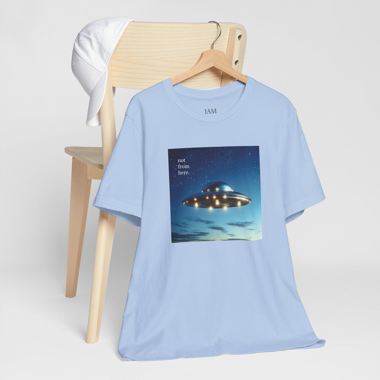 "Not From Here" UFO - Multi-Colors Unisex T-shirt