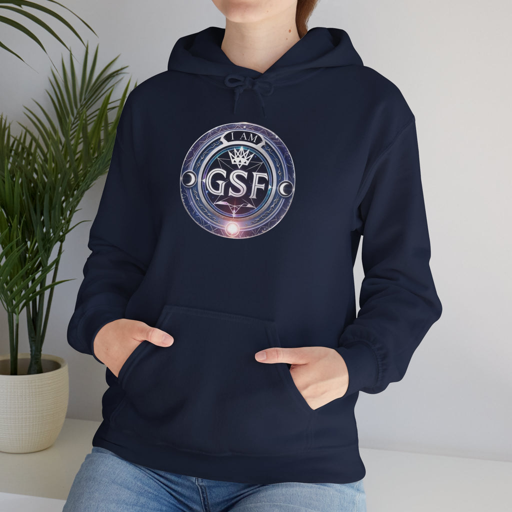 I AM God, Sovereign, Free Emblem - Multi-Colors Unisex Hoodie