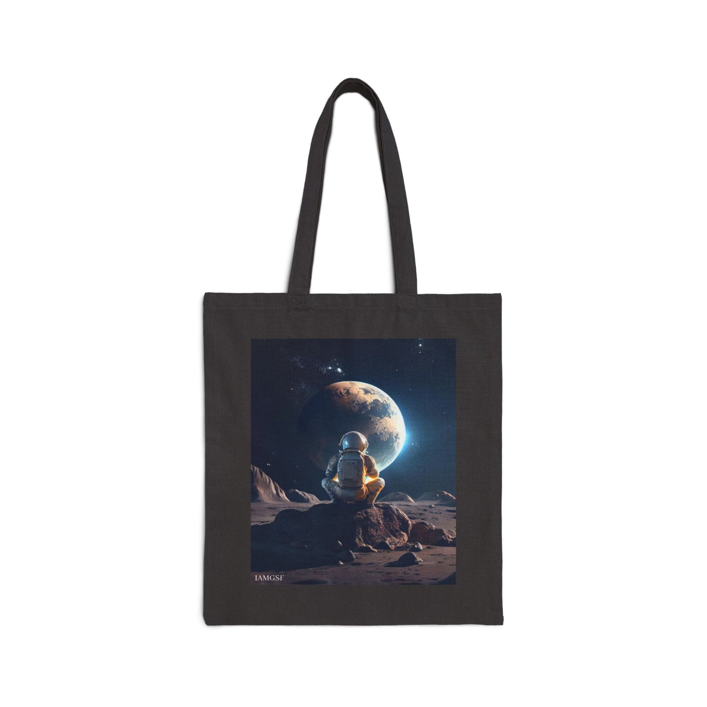 Astronaut Gazing Back at Earth - Galactic Outer Space Tote Bag