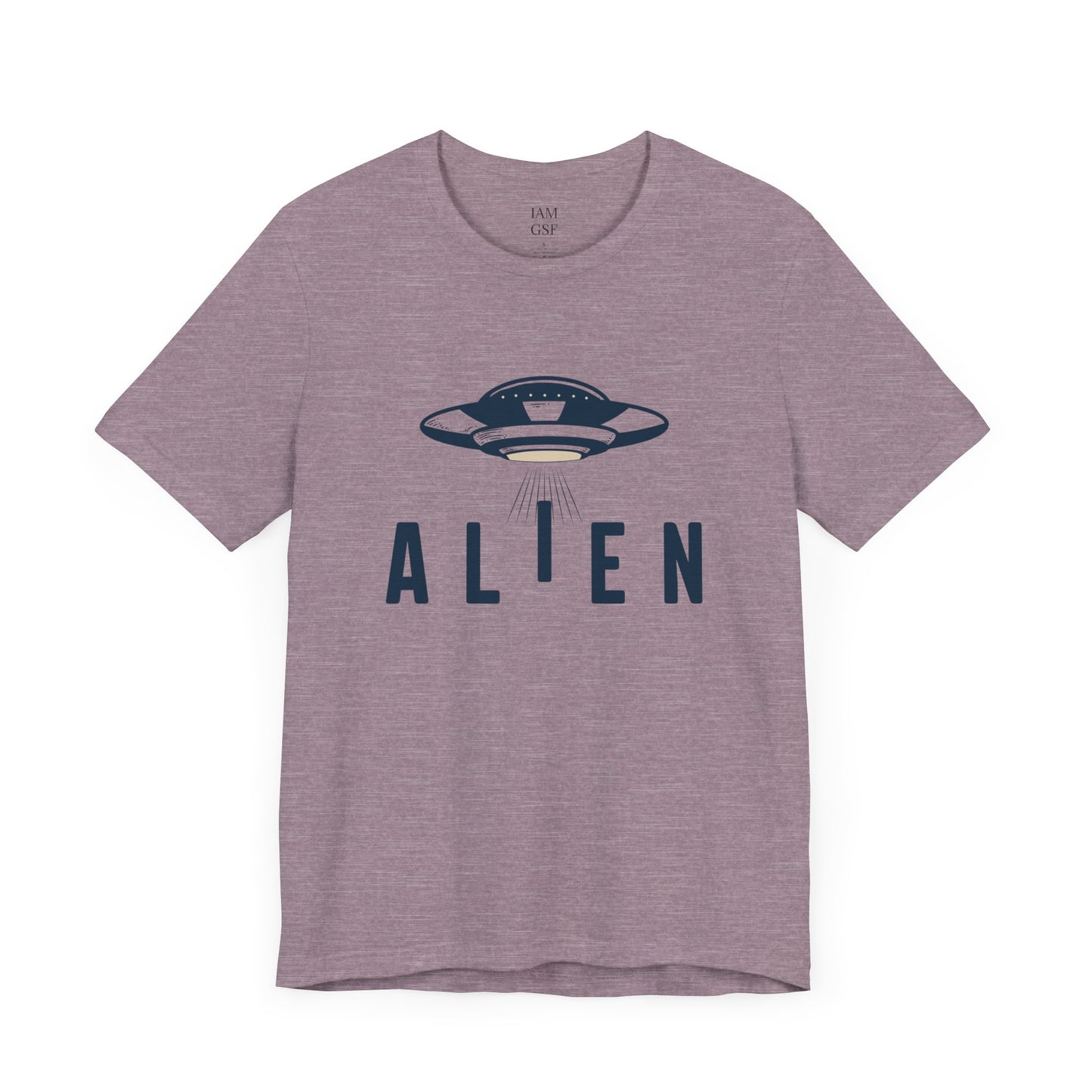 Alien with UFO - Multi-Colors Unisex T-Shirt