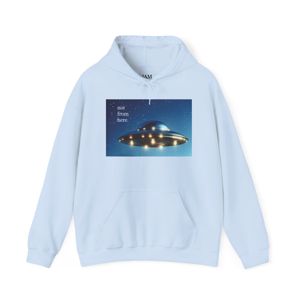 "Not From Here" UFO - Multi-Colors Unisex Hoodie