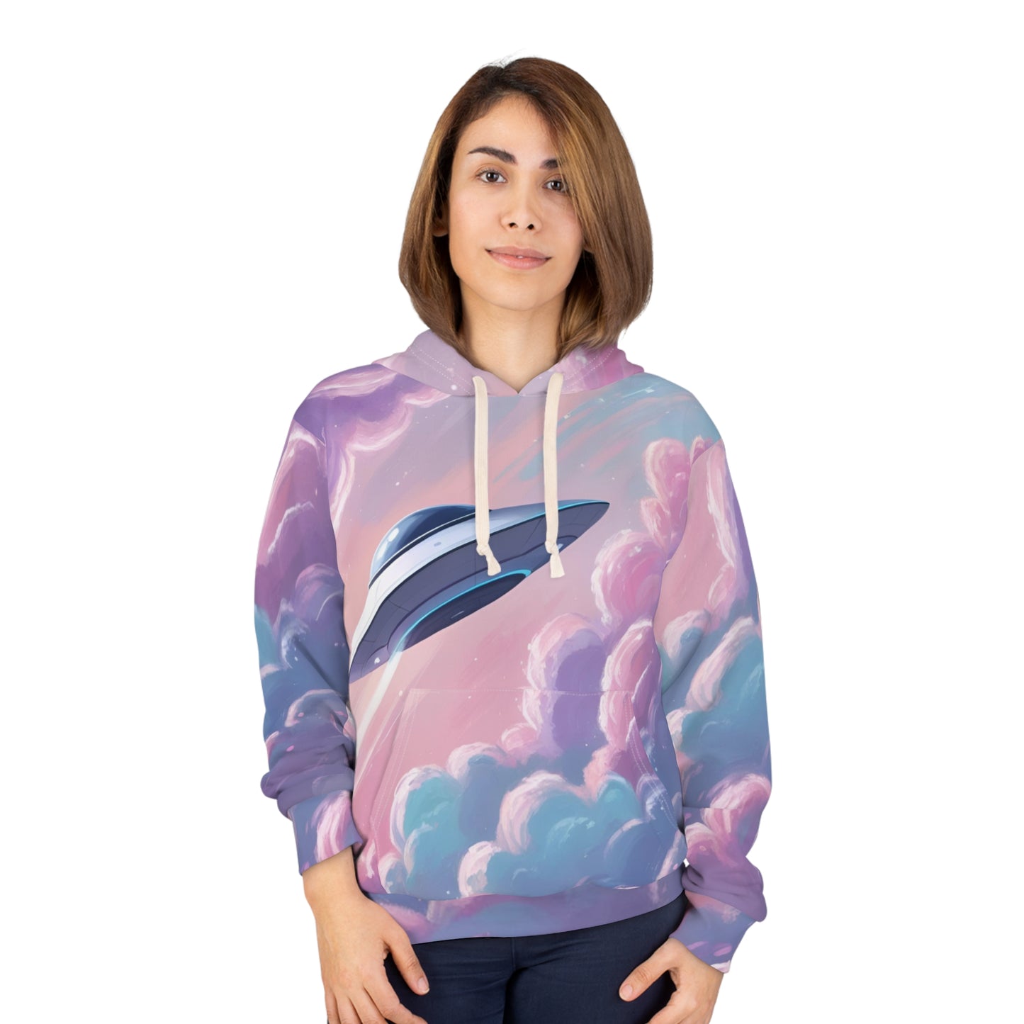 Busy Visiting Other Worlds - UFO Unisex Pullover Hoodie