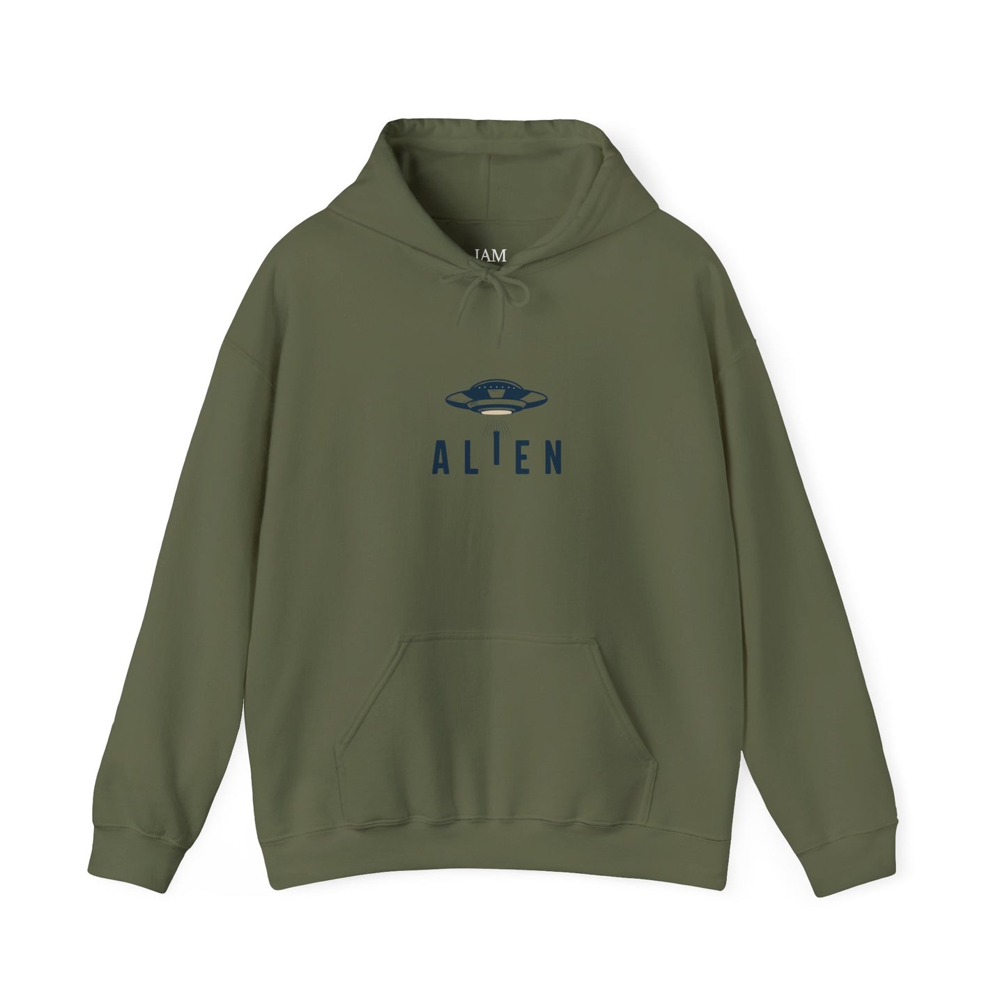 Alien with UFO - Multi-Colors Unisex Hoodie