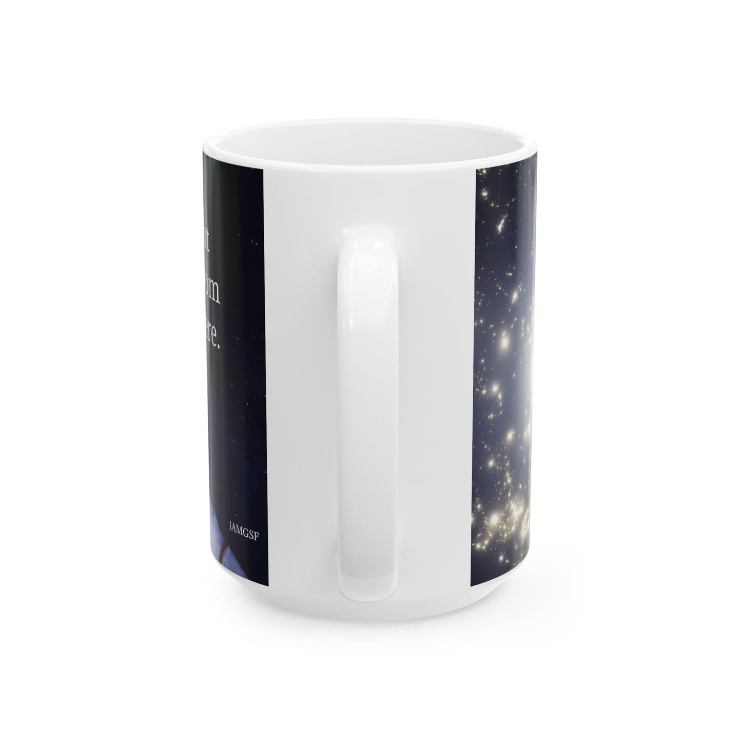 Astronaut Floating - "Not From Here" - Ceramic Mug, (11oz, 15oz)