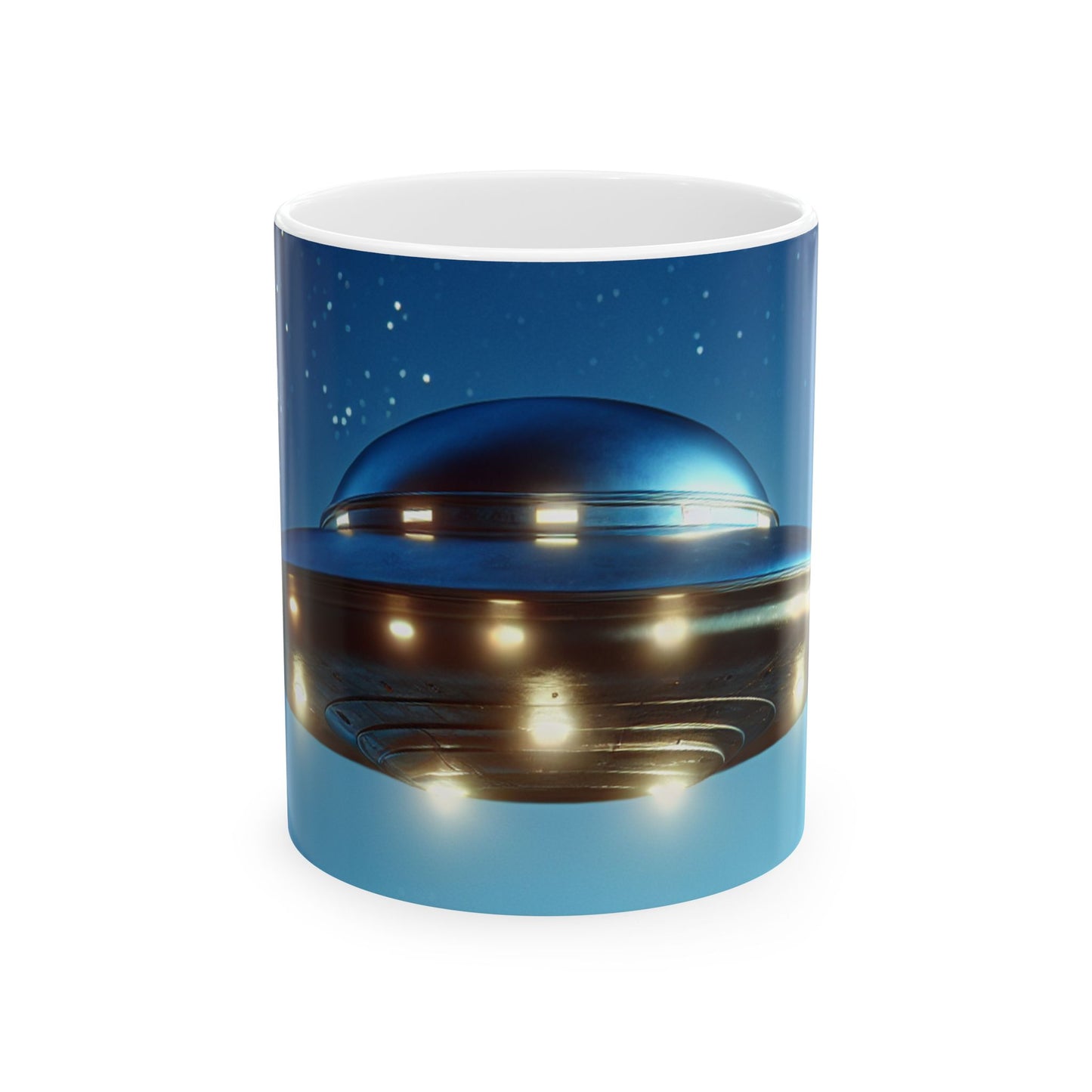 "Not From Here" UFO - Ceramic Mug, (11oz, 15oz)