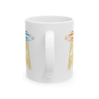 Beam Me Up - UFO's - White Ceramic Mug, (11oz, 15oz)