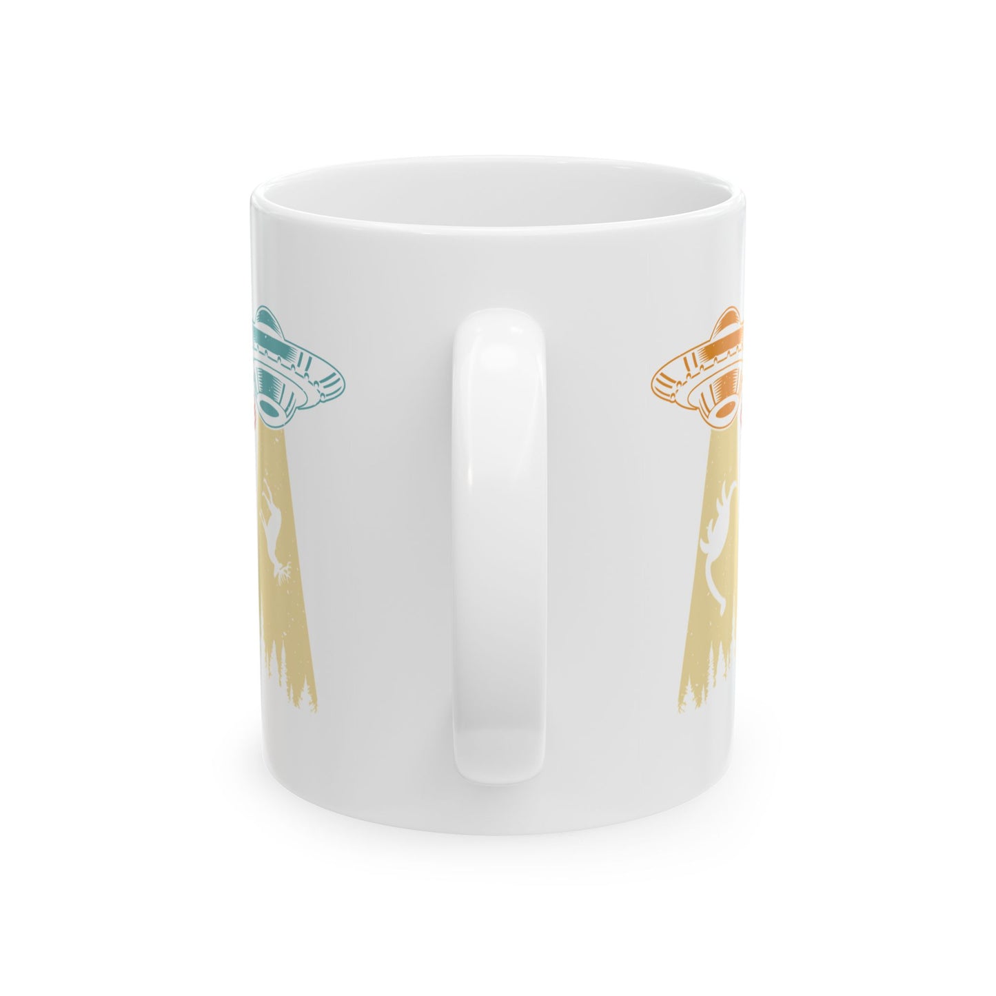 Beam Me Up - UFO's - White Ceramic Mug, (11oz, 15oz)