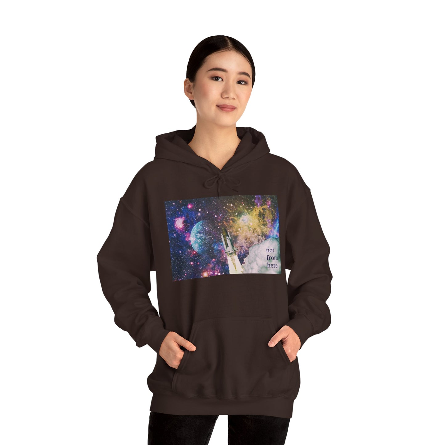 Psychedelic Rocket - "Not From Here" - Multi-Colors Unisex Hoodie