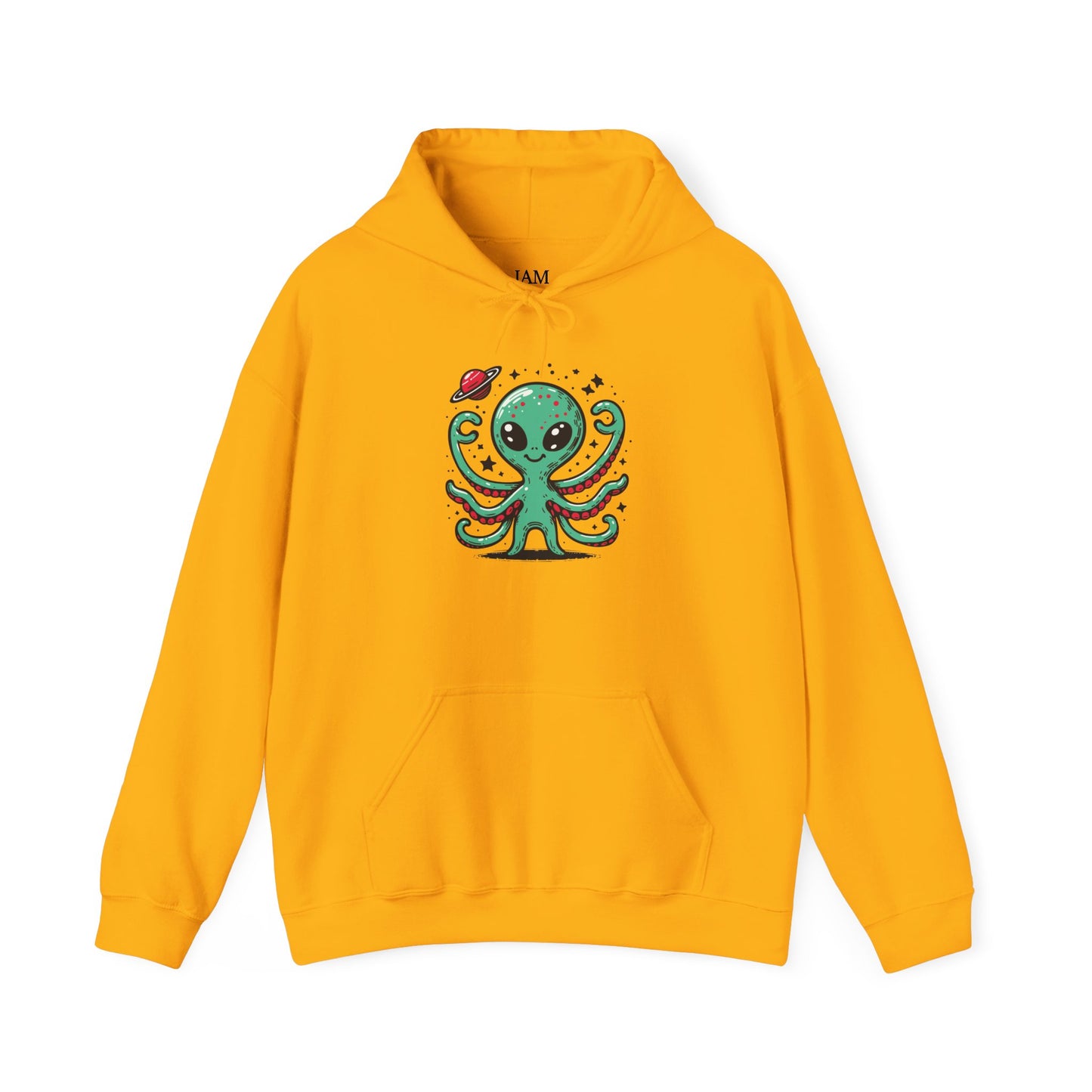 Cute Alien Companion - Multi-Colors Unisex Hoodie