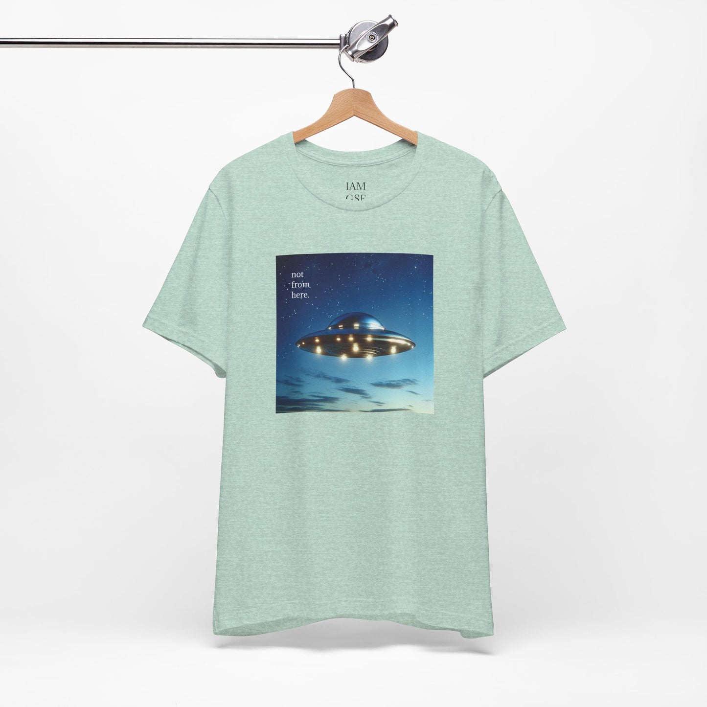 "Not From Here" UFO - Multi-Colors Unisex T-shirt