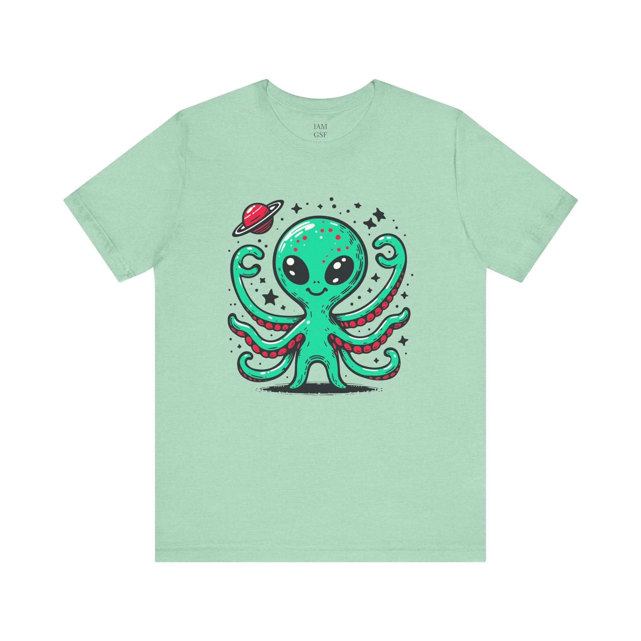 Cute Alien Companion - Multi-Colors Unisex T-Shirt