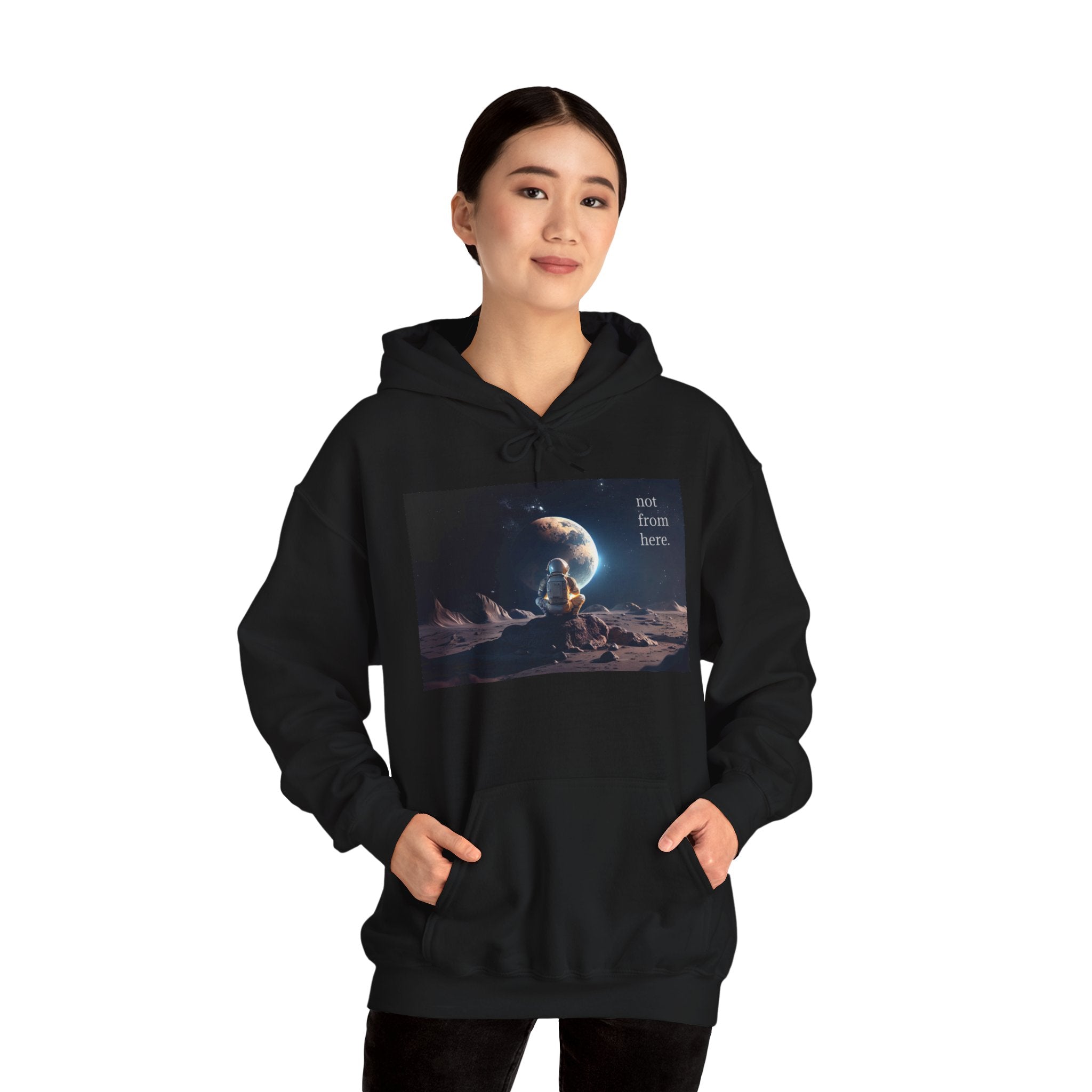 Astronaut Gazing - "Not From Here" - Multi-Colors Unisex Hoodie