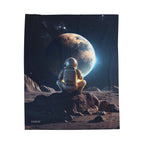 Contemplative Astronaut Gazing at Earth - Galactic Outer Space Blanket