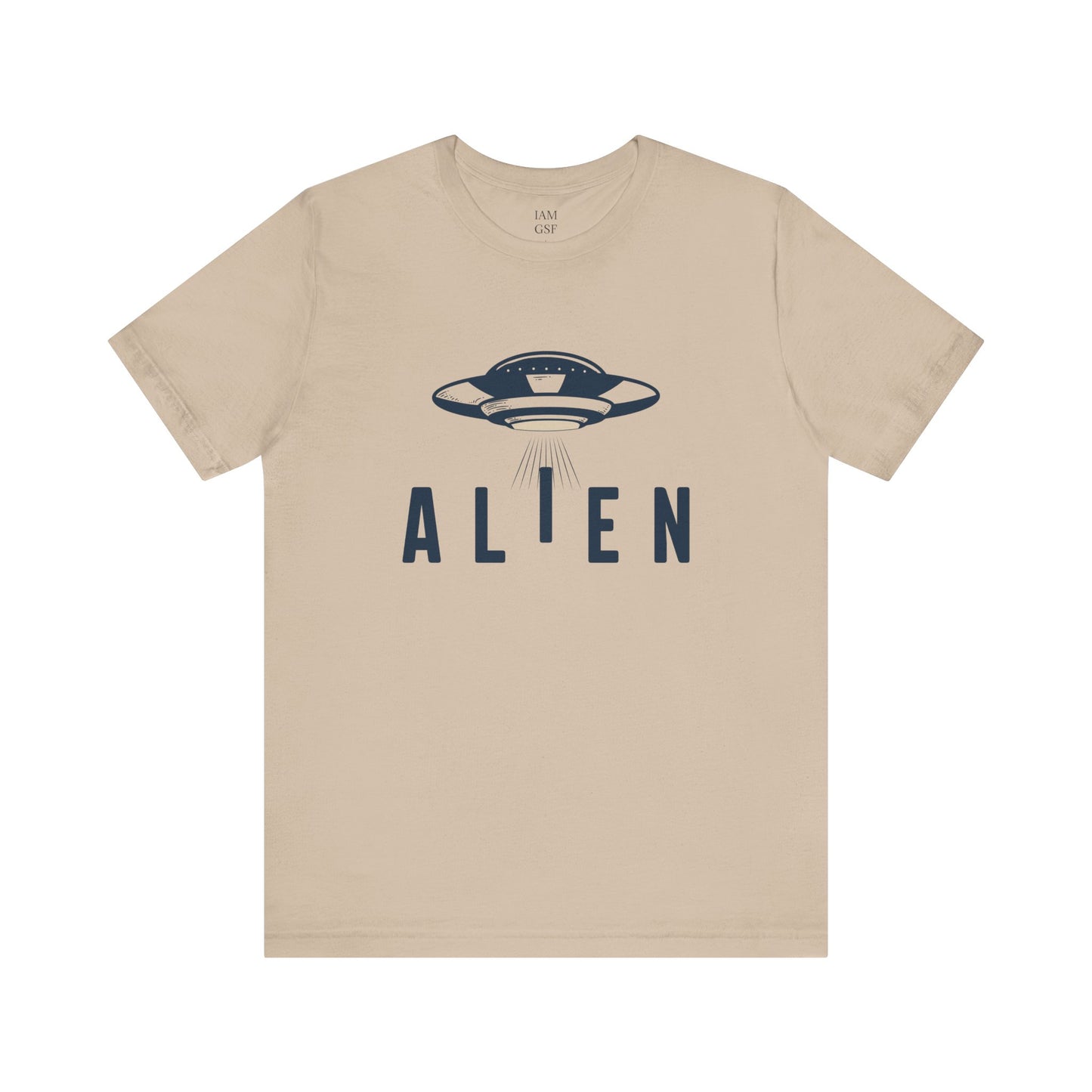 Alien with UFO - Multi-Colors Unisex T-Shirt