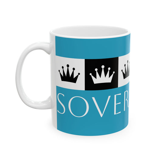 Sovereign AF - Turquoise Ceramic Mug, (11oz, 15oz)