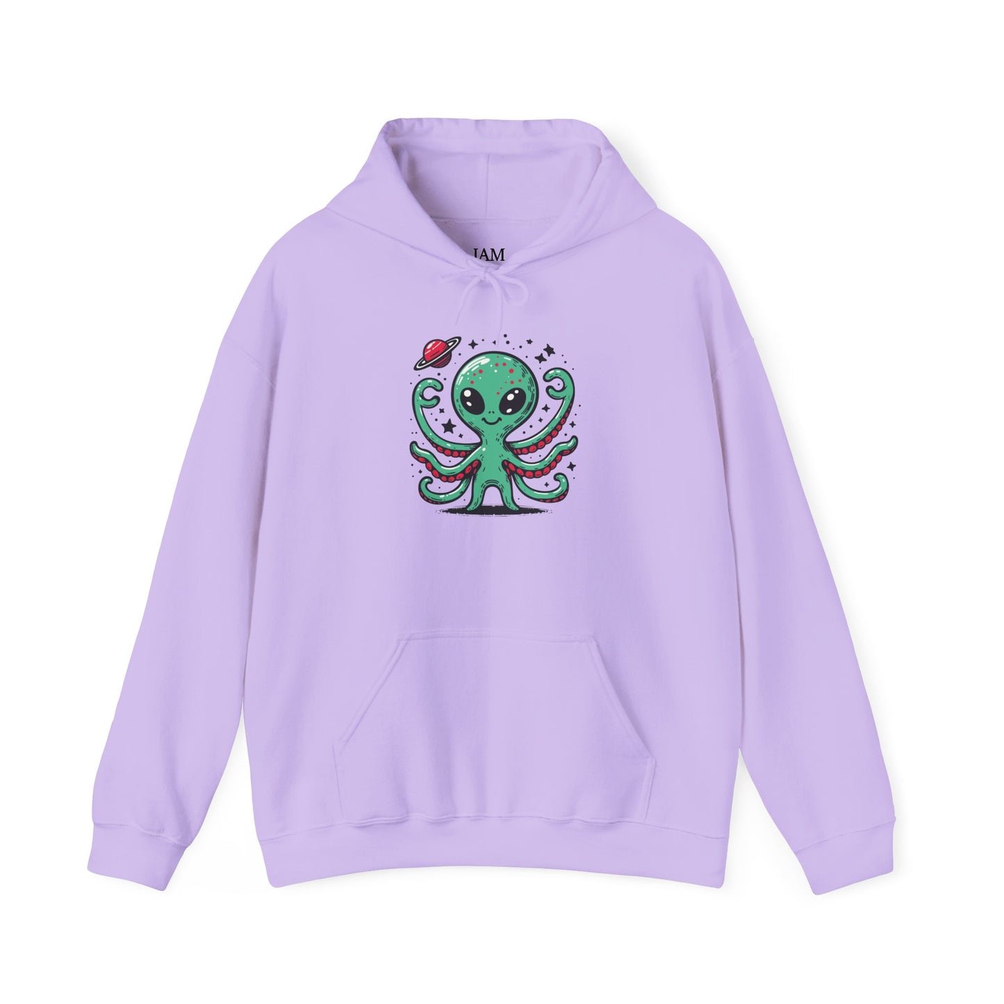 Cute Alien Companion - Multi-Colors Unisex Hoodie