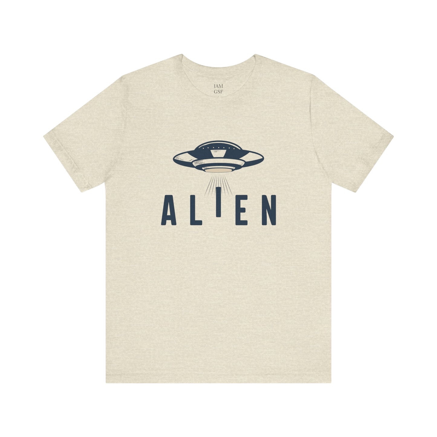 Alien with UFO - Multi-Colors Unisex T-Shirt