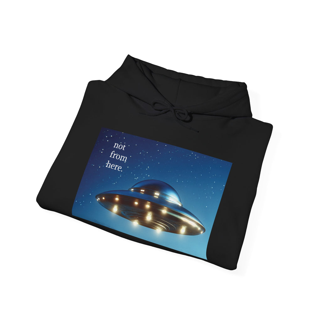 "Not From Here" UFO - Multi-Colors Unisex Hoodie