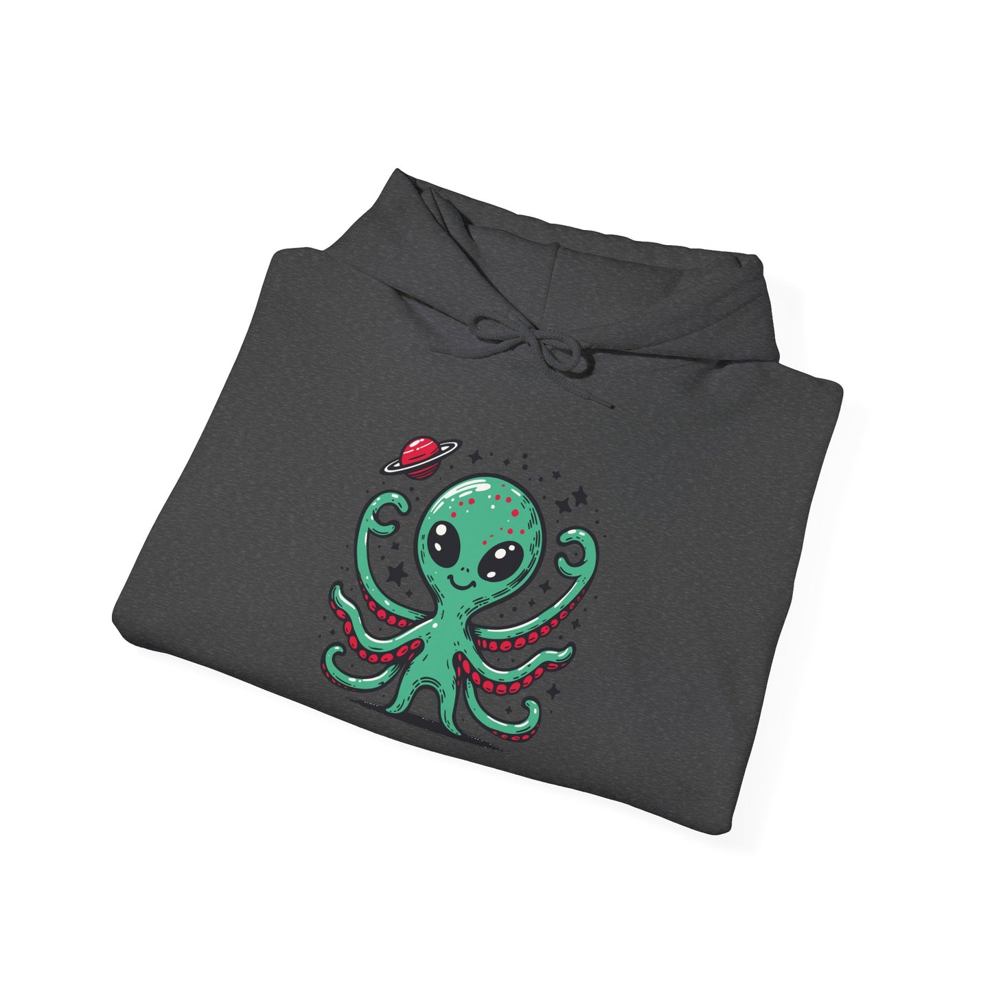 Cute Alien Companion - Multi-Colors Unisex Hoodie