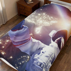 Astronaut Floating in the Cosmos - Galactic Outer Space Blanket