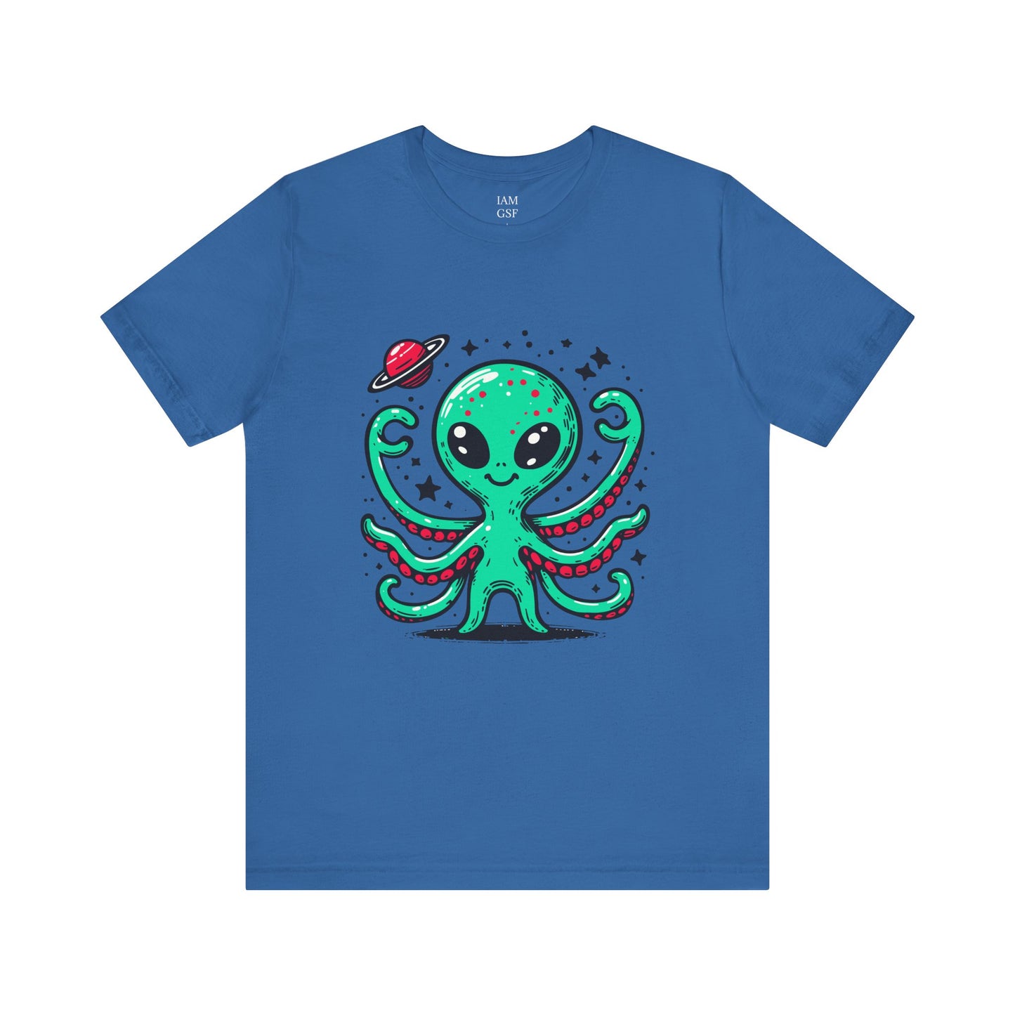 Cute Alien Companion - Multi-Colors Unisex T-Shirt