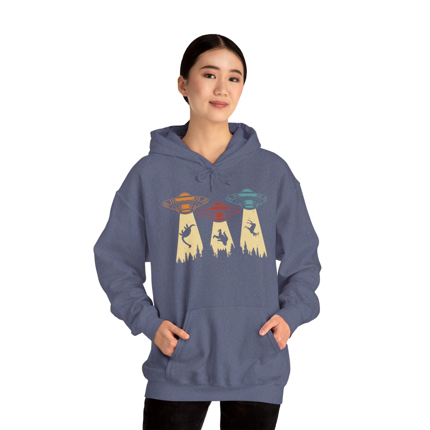 Beam Me Up - UFO's - Multi-Colors Unisex Hoodie