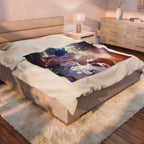 "Not From Here" Astronaut Floating in the Cosmos - Galactic Outer Space Blanket