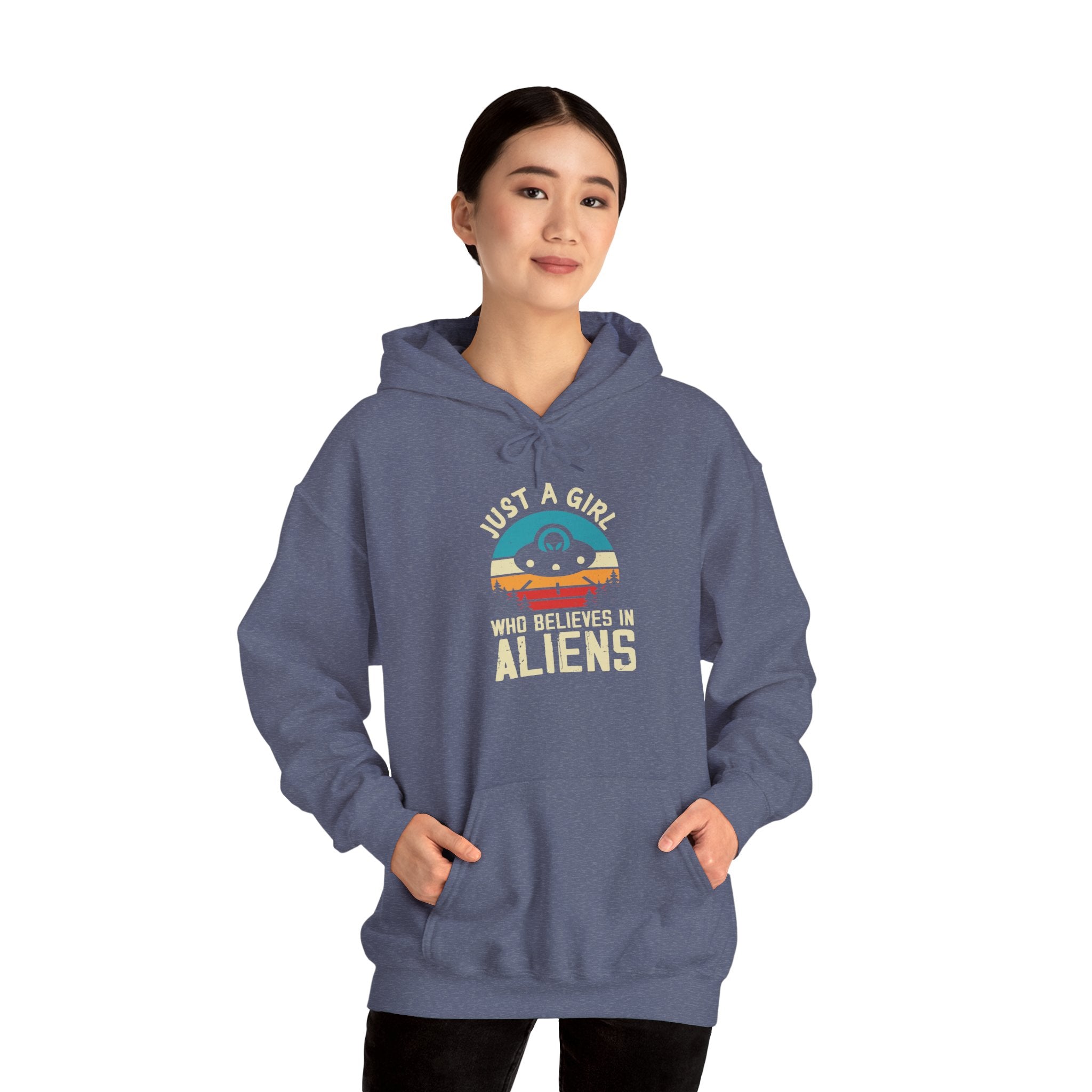 Just a Girl Who Believes in Aliens - Multi-Colors Unisex Hoodie
