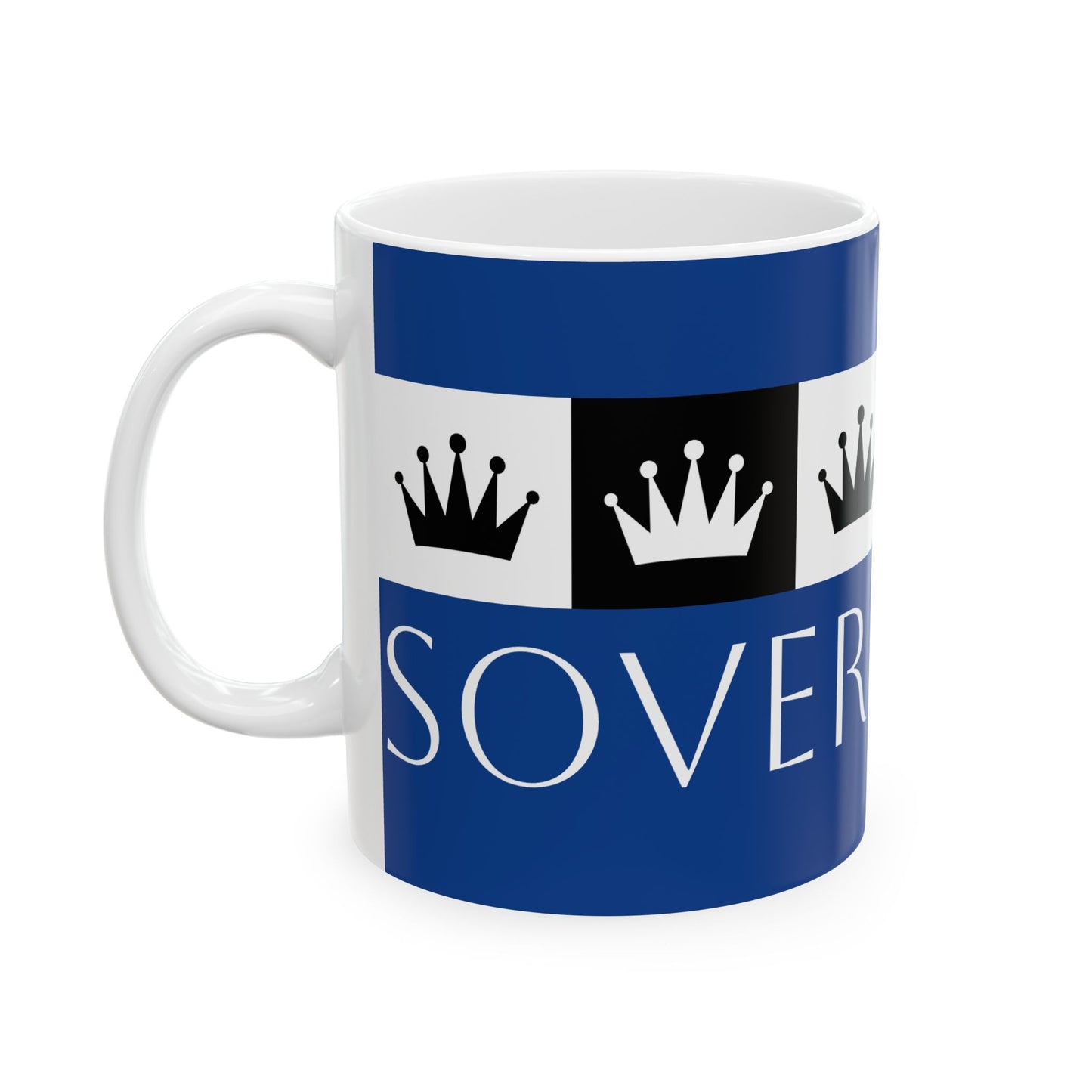 Sovereign AF - Dark Blue Ceramic Mug, (11oz, 15oz)