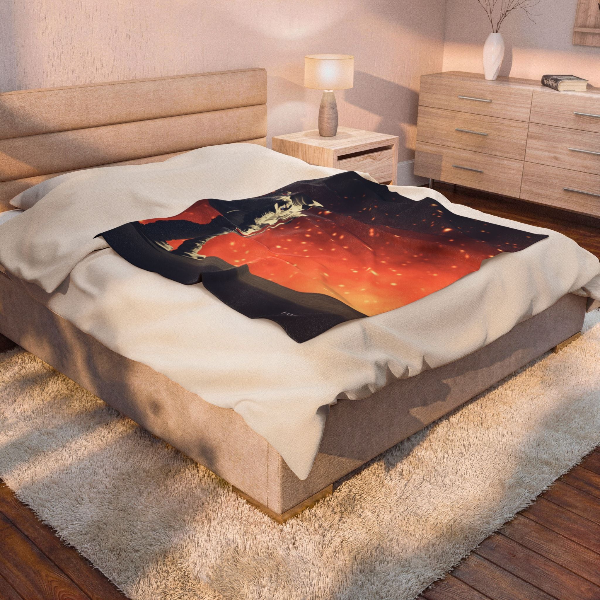 Solitary Explorer Astronaut - Galactic Outer Space Blanket