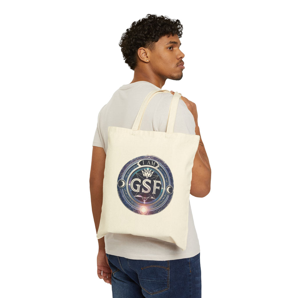 I Am God, Sovereign, Free Emblem - Galactic Tote Bag